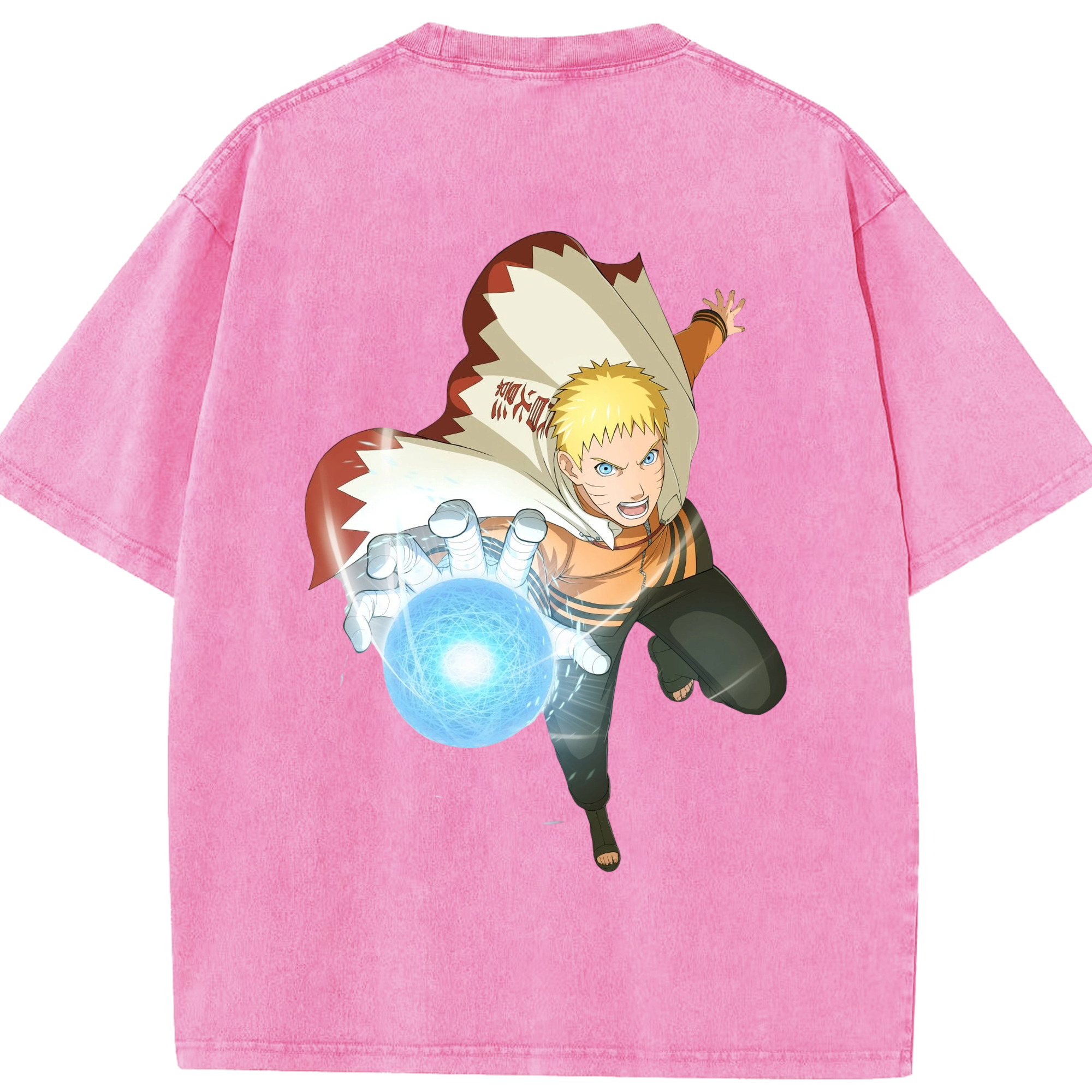（画像用） NARUTO -ナルト- うずまき ナルト Uzumaki Naruto 綿100% ヴィンテージ風 半袖Tシャツ（背面プリント）